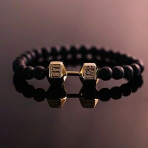 Fit life GOLD DUMBBELL BRACELET